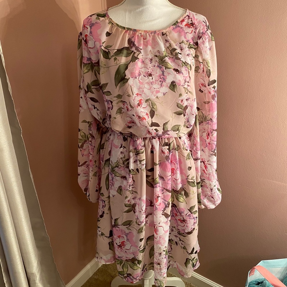 Plus size floral dress